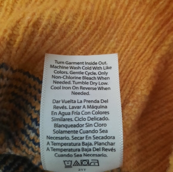 Free Assembly Argyle Balloon Sleeve Sweater Gold and Navy Size Small Women's - Picture 5 of 8